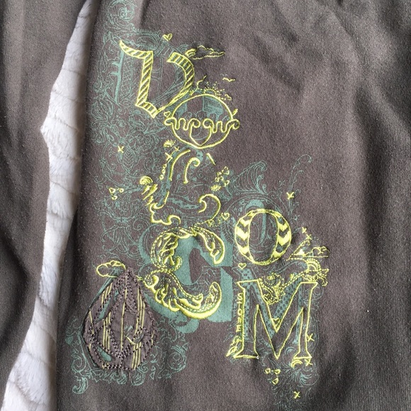 VOLCOM Women's Large Green Zip up Hoodie Vintage - Picture 4 of 8